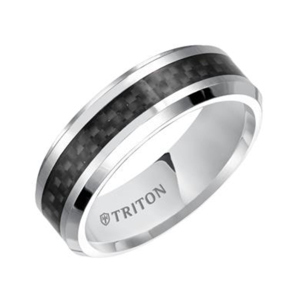 Men's 7mm Cobalt Bevel Edge Wedding Band