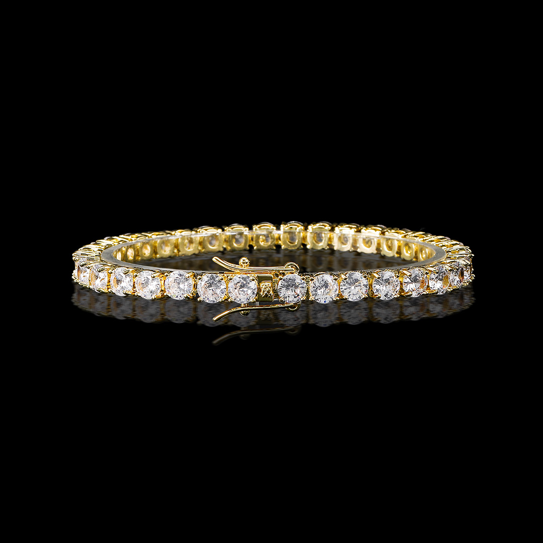 Helloice 5mm Tennis Bracelet in 18K Gold
