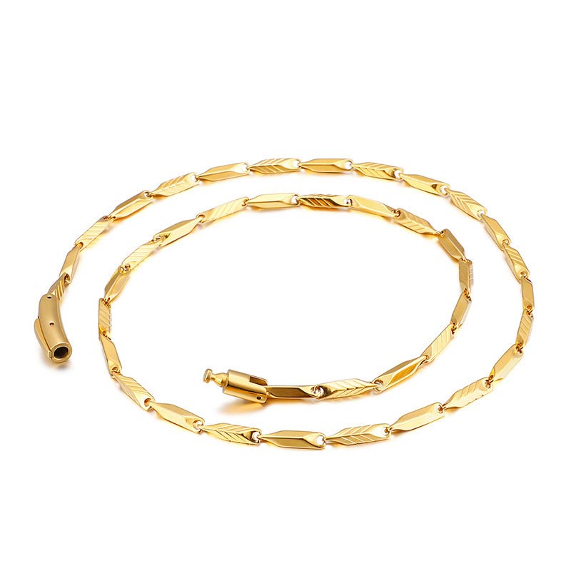 Helloice 4mm Titanium Steel Bamboo Chain