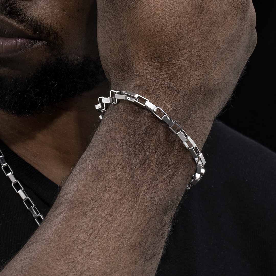 Helloice 5mm Rectangle Link Bracelet
