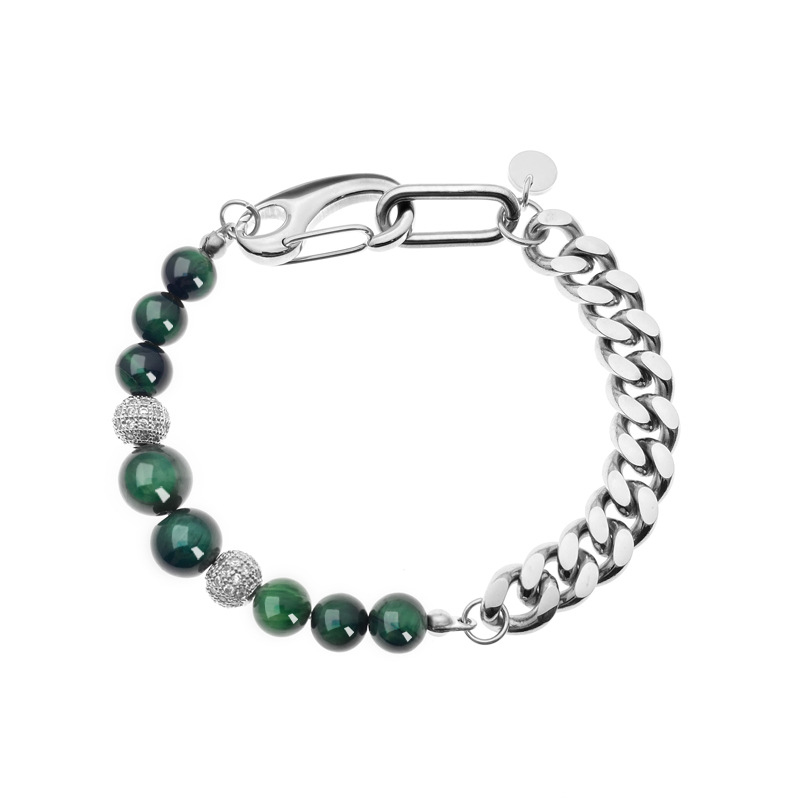 Helloice Tiger Eye Cuban Chain Bracelet