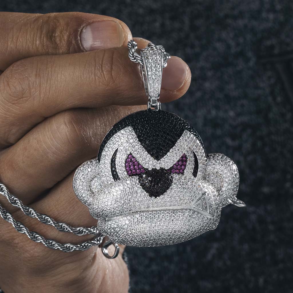 Helloice Iced Fashion Orangutan Head Pendant