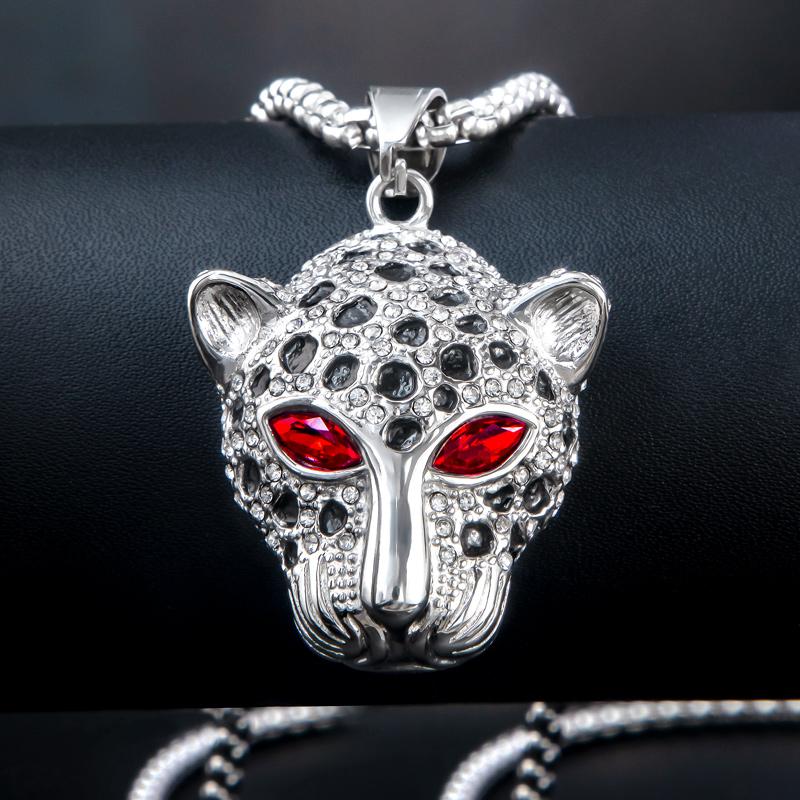 Helloice  Iced Red Eyes Panther Pendant