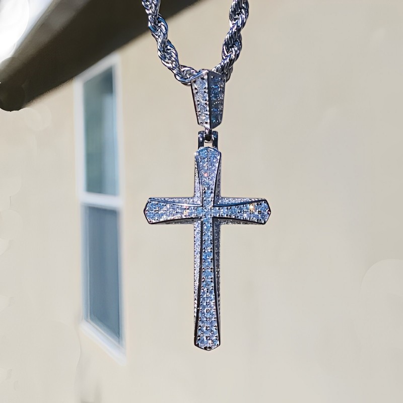 Helloice Micro Pave Diamonds Cross Pendant