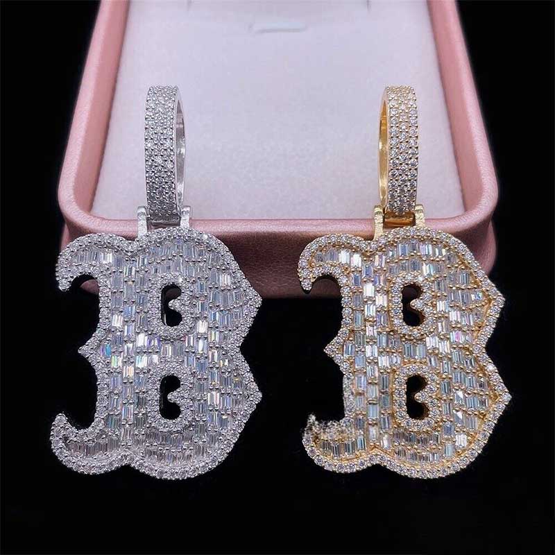 Helloice Iced Baguette Letter ‘B’ Pendant