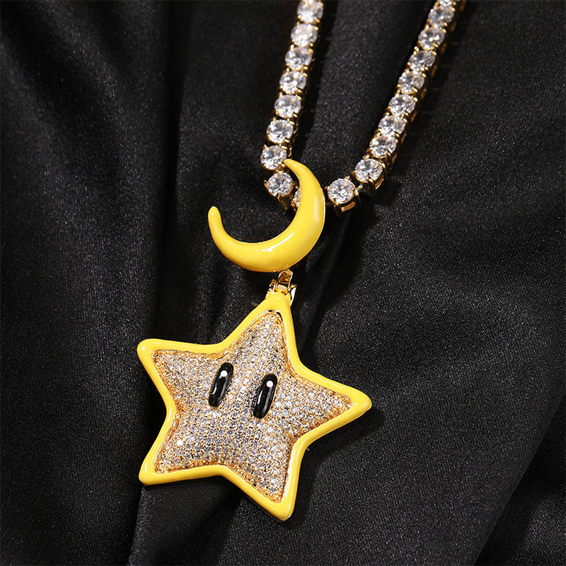 Helloice Luminous Moon Star Pendant