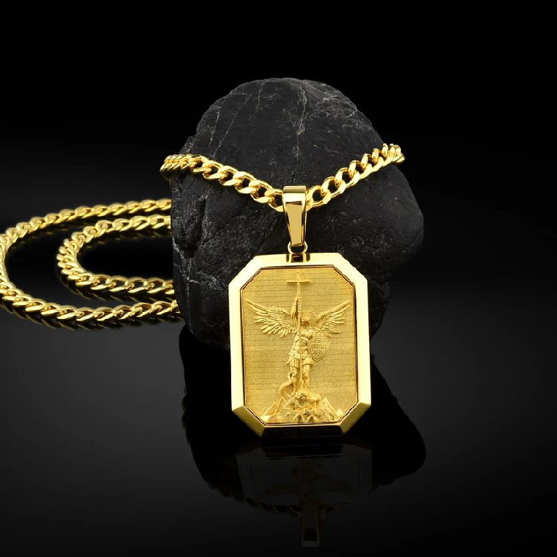Helloice Archangel Saint Michael Dog Tag Pendant