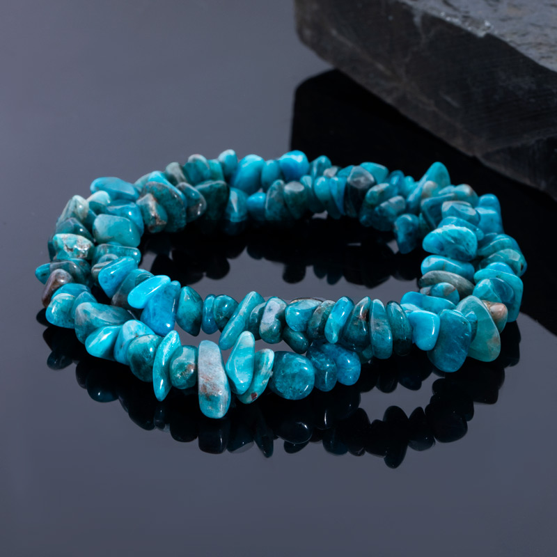 Helloice Irregular Malachite Stretch Wrap Bracelet