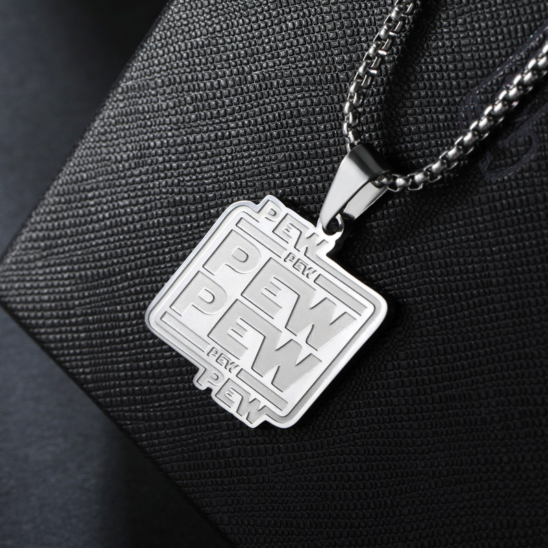 Helloice PEW PEW 316L Stainless Steel Pendant