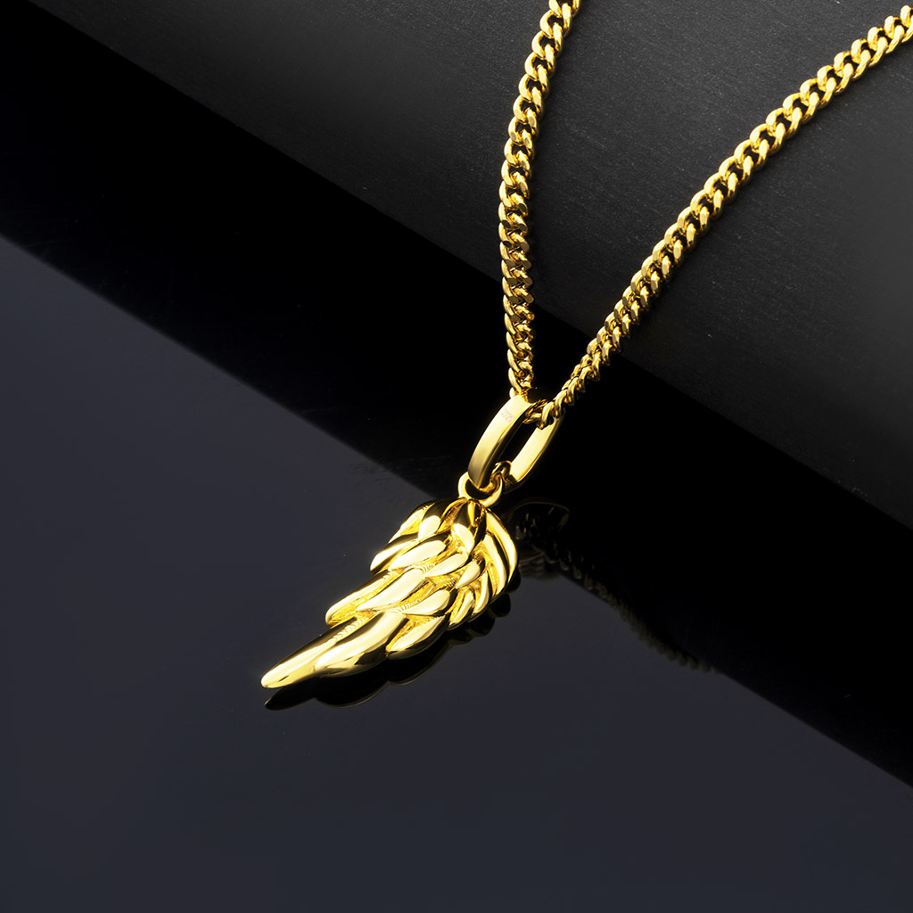 Helloice Angel Wings Pendant in Gold