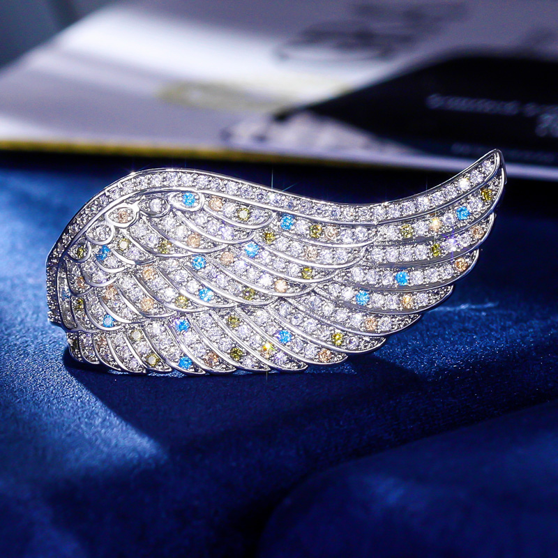 Helloice  Iced Colorful Angel Wing Ring