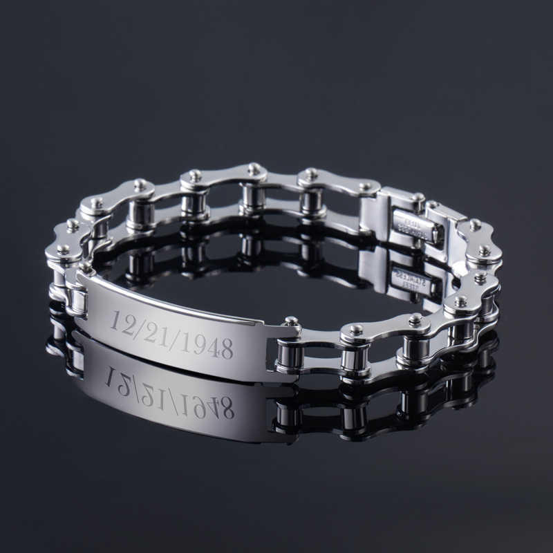 Helloice  Customized Motorcycle Chain Bracelet