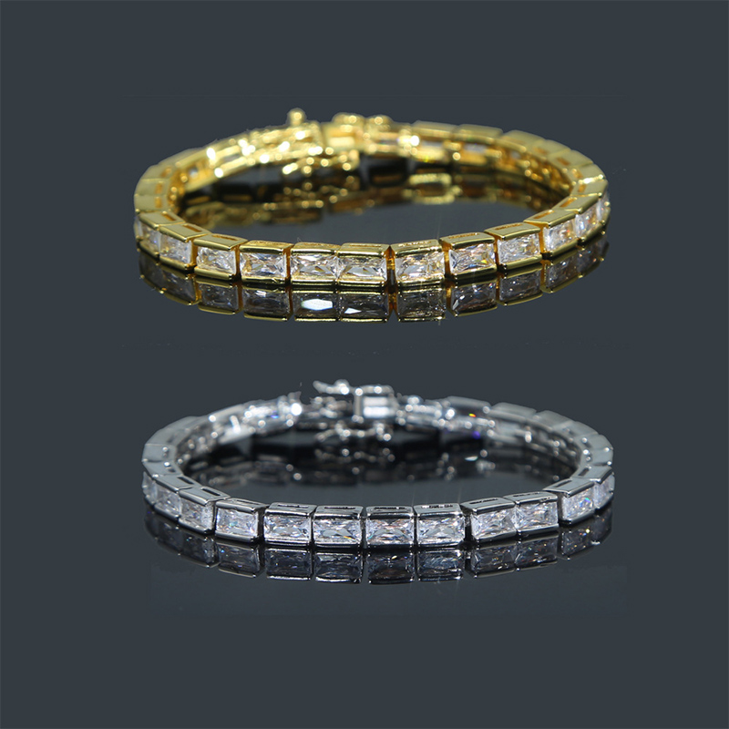 Helloice  Iced Baguette Tennis Bracelet