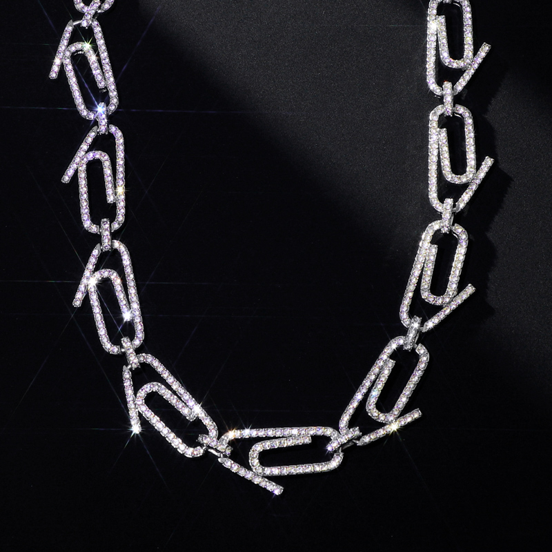 Helloice 18mm Iced Paper Clip Chain