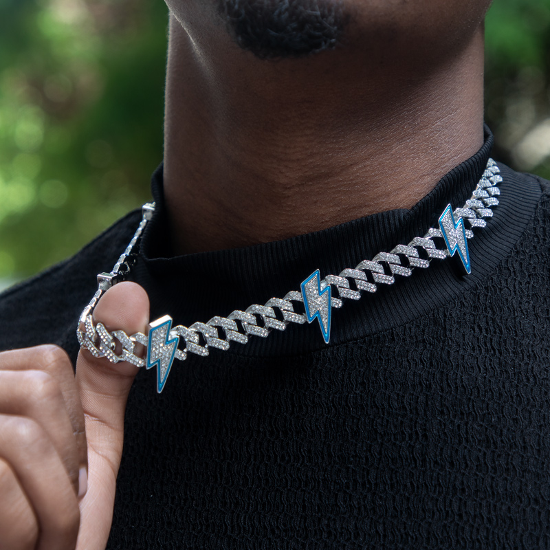 Helloice Iced Lightning 12mm Cuban Chain