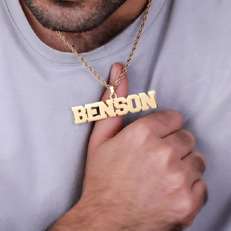 Helloice Custom Brush Name Pendant