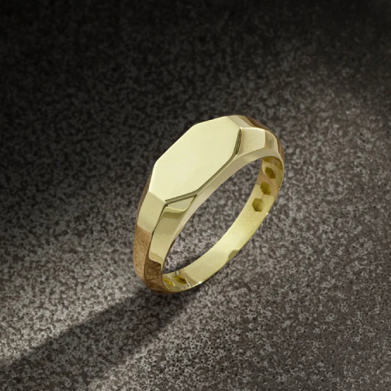 Helloice  Men's Signet Ring