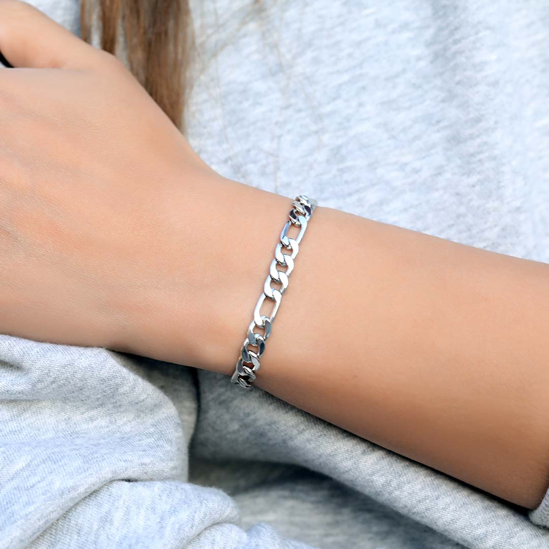 Helloice Women's 5mm Figaro Bracelet