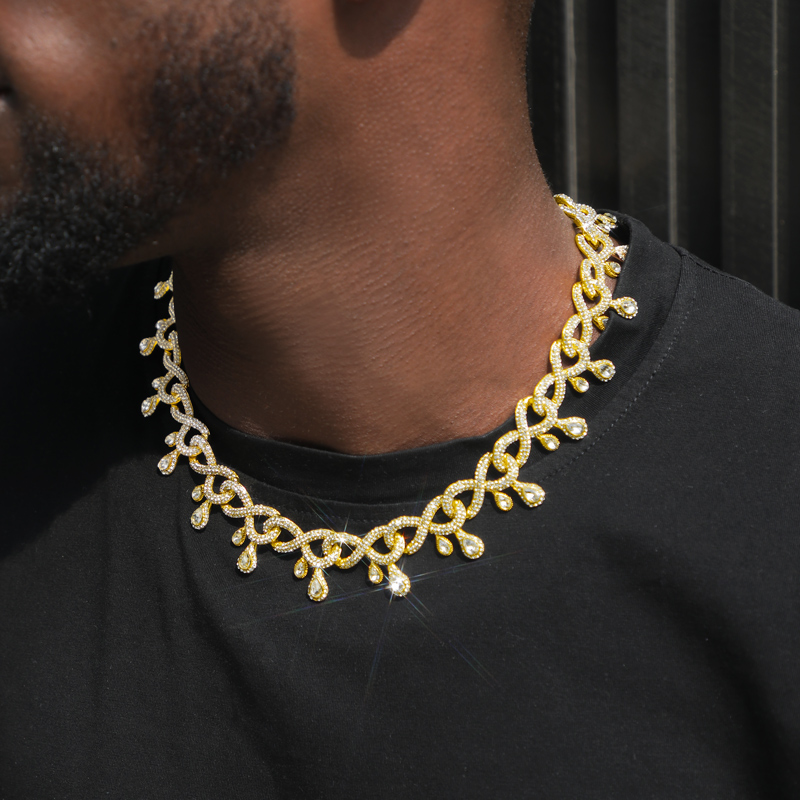 Helloice  Iced Dripping Infinity Cuban Link Chain