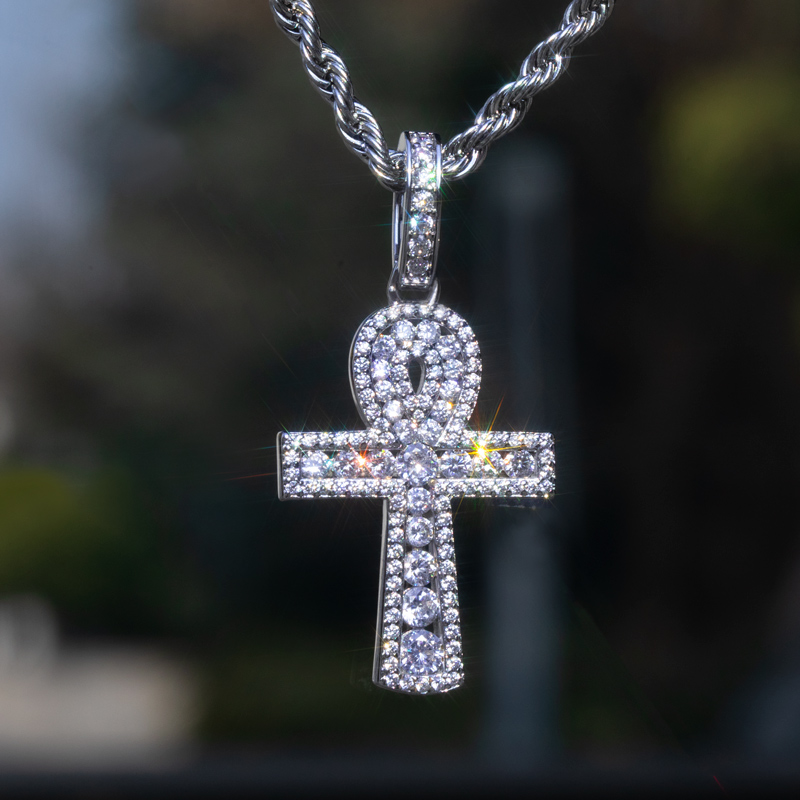 Helloice Bling Diamonds Ankh Pendant