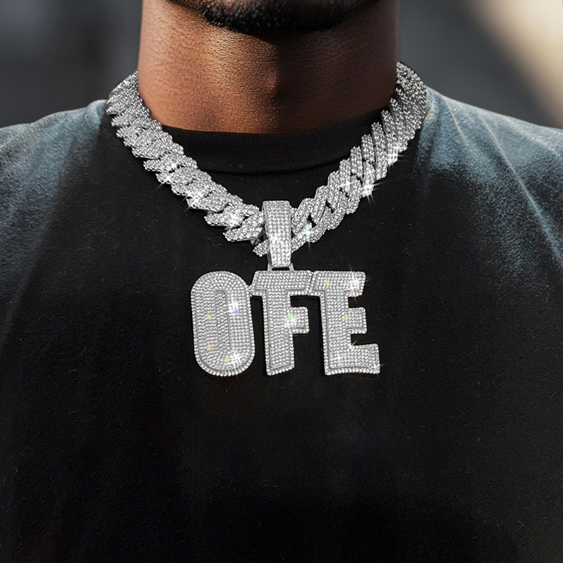 Helloice Custom Two Tone Letters/Name Pendant