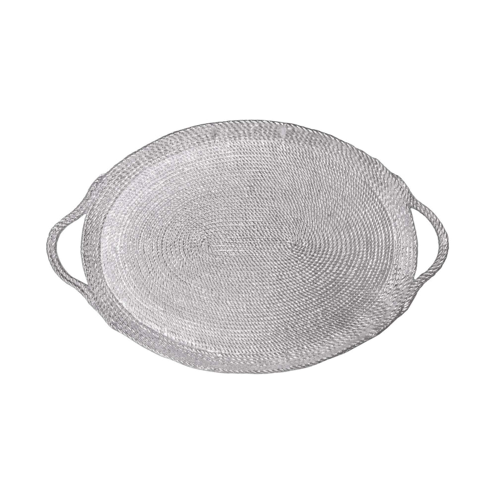 Mariposa Rope Handled Large Oval Tray