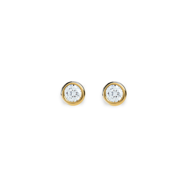 1/4 Carat Round Diamond Bezel Studs S1820303579-C-14kYG-OS-IND