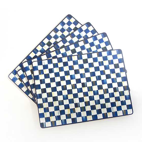 MacKenzie-Childs Royal Check Cork Back Placemats - Set of 4