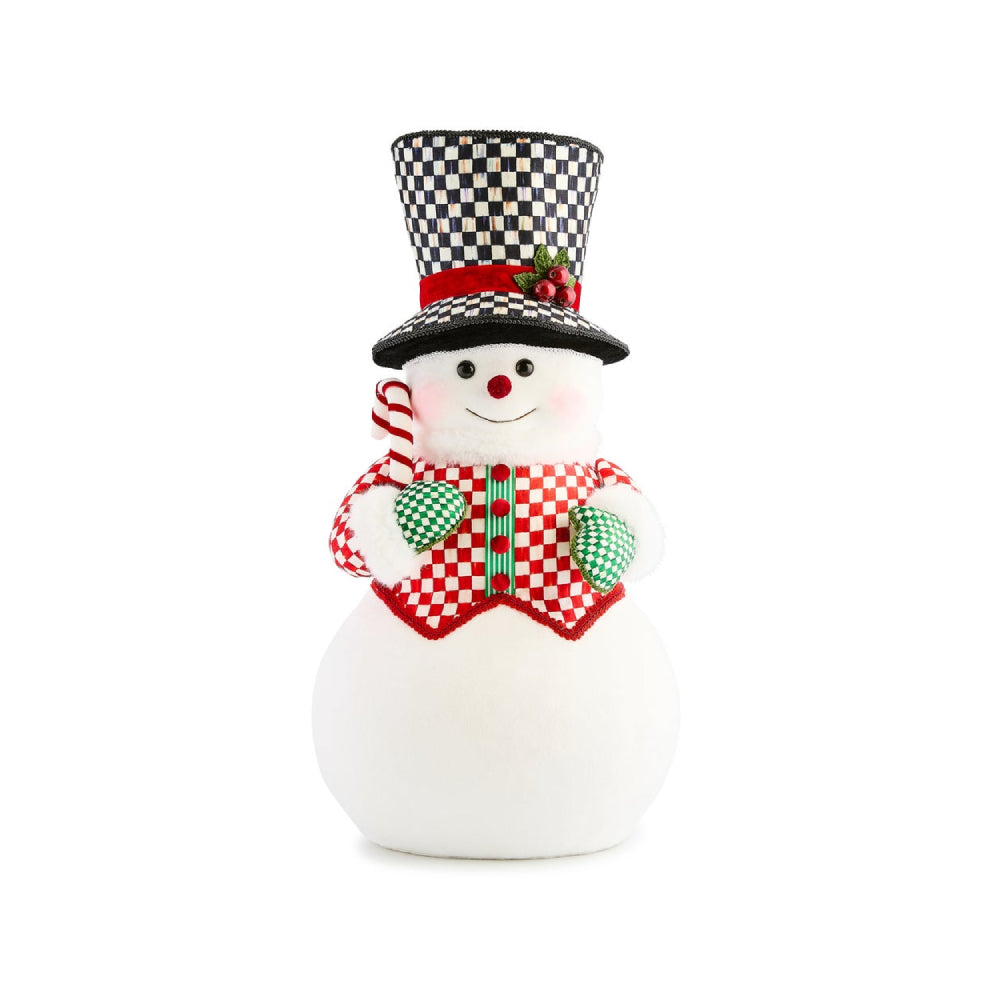 MacKenzie-Childs Check It Out Fabric Snowman Figure