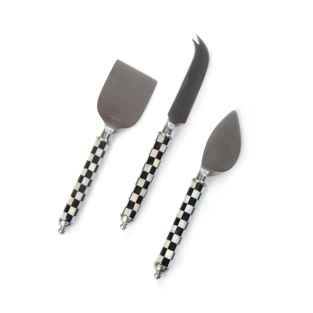 MacKenzie-Childs Courtly Check Cheese Knife Set