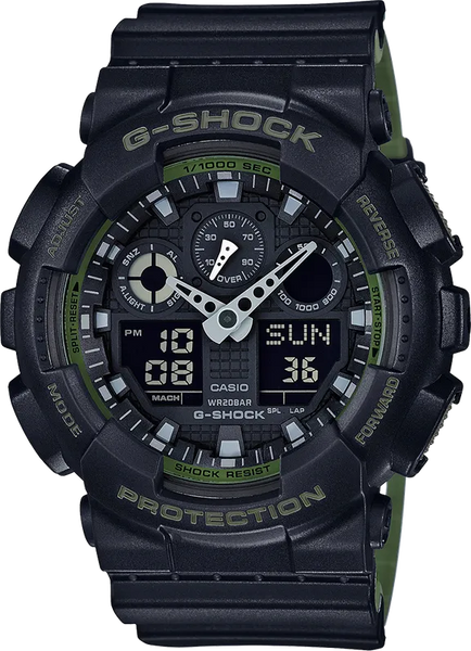 Casio G-Shock GA100L-1A Military Colored Ana-Digital