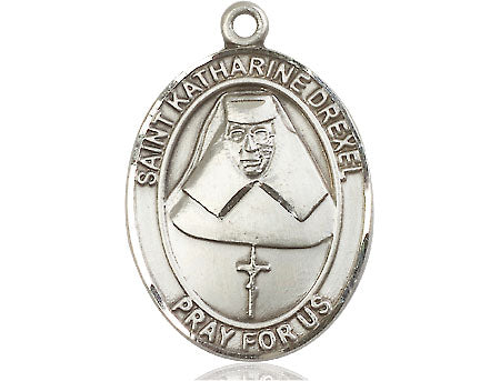 Extel Large Oval Pewter St. Katharine Drexel Medal Made in USA
