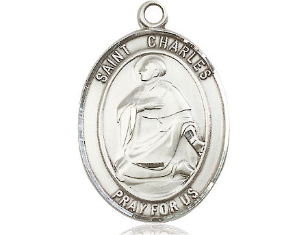Extel Large Oval Pewter St. Charles Borromeo Medal Made in USA