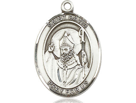 Extel Large Oval Pewter St. David Medal Made in USA