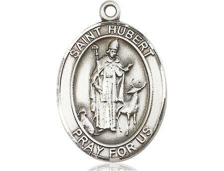Extel Large Oval Pewter St. Hubert of Liege Medal Made in USA