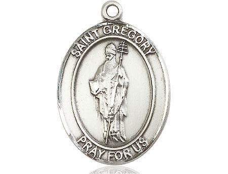 Extel Large Oval Pewter St. Gregory the Great Medal Made in USA