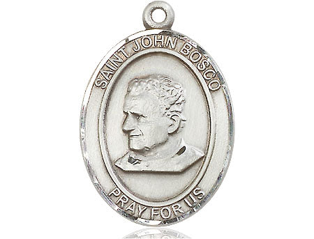 Extel Large Oval Pewter St. John Bosco Medal Made in USA