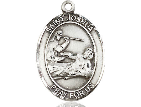 Extel Large Oval Pewter St. Joshua Medal Made in USA