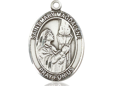 Extel Large Oval Pewter St. Mary Magdalene Medal Made in USA