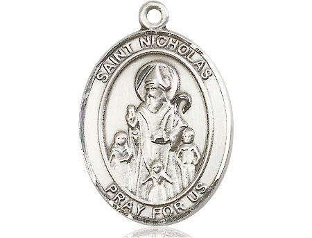 Extel Large Oval Pewter St. Nicholas Medal Made in USA