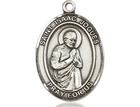Extel Large Oval Pewter St. Isaac Jogues Medal Made in USA