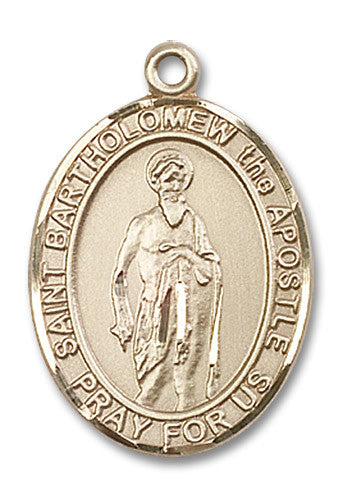 Extel Large Oval 14kt Gold Filled St. Bartholomew Medal
