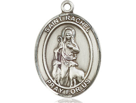 Extel Large Oval Pewter St. Rachel Medal Made in USA