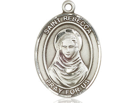 Extel Large Oval Pewter St. Rebecca Medal Made in USA