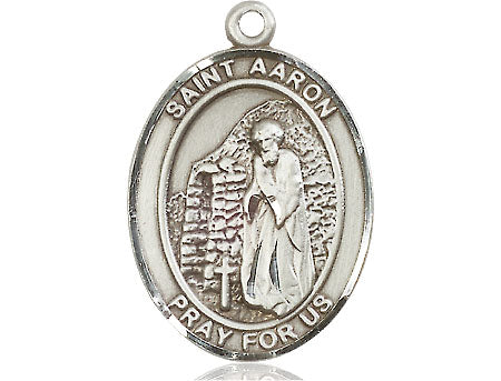 Extel Large Oval Pewter St. Aaron Medal Made in USA