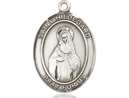 Extel Large Oval Pewter St. Hildegard Von Bingen Medal