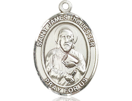 Extel Large Oval Pewter St. James the Lesser Medal Made in USA