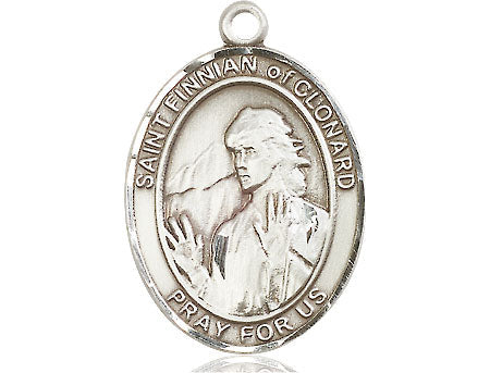 Extel Large Oval Pewter St. Finnian Medal Made in USA