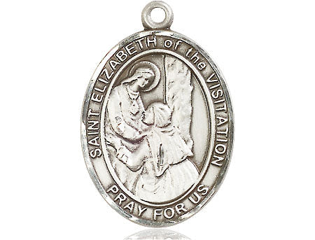 Extel Large Oval Pewter St. Elizabeth Medal Made in USA