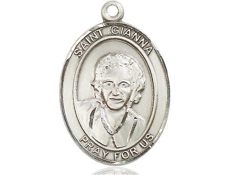 Extel Large Oval Pewter St. Gianna Medal Made in USA